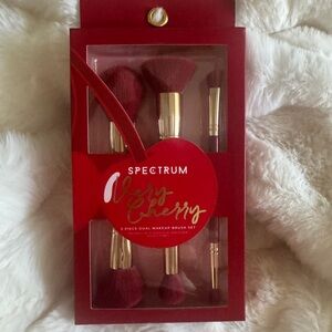 Spectrum 'Very Cherry' Makeup Brush Set in Burgundy & Gold